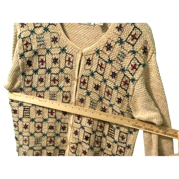 Paul‎ Harris Design Vintage Cardigan Sweater Size Large Button Down Warm Winter - Picture 7 of 11